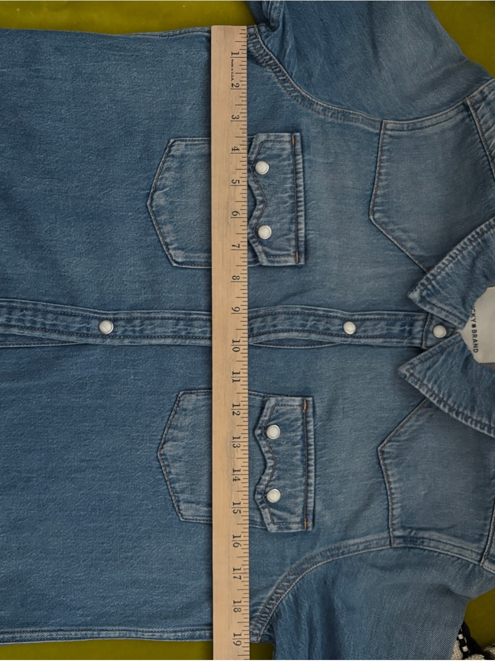 Lucky Brand Light Blue Denim Snap Button-Front Shirt - Picture 5 of 6